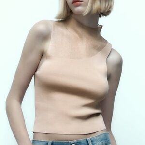 Zara Combination Knit Top Size L